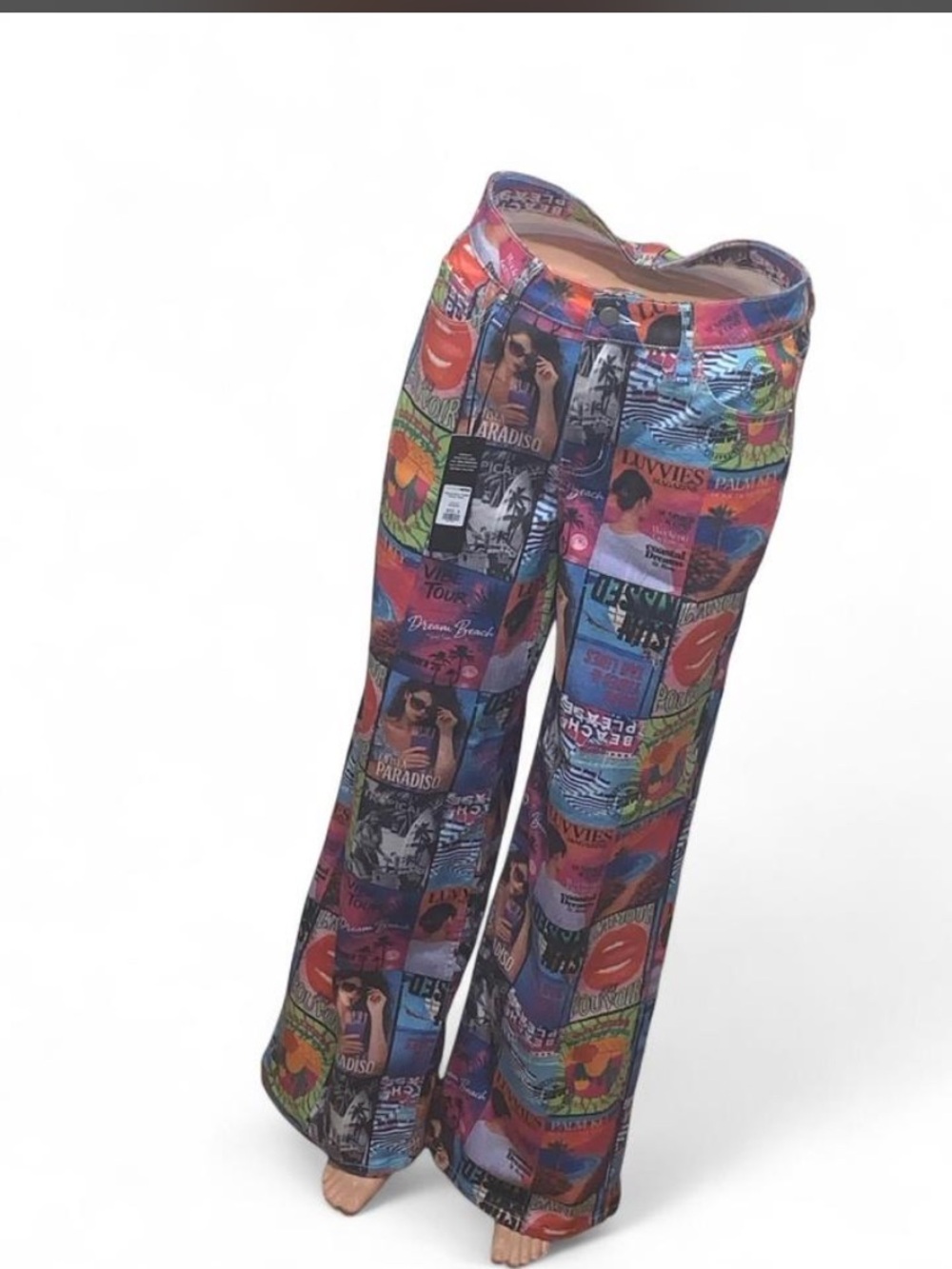 Multicolor Graphic Patchwork pant - Picture 3 of 3